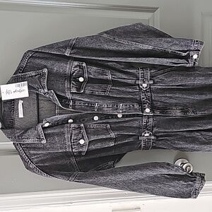 12th Tribe | (NWT) Black Denim Jumpsuit